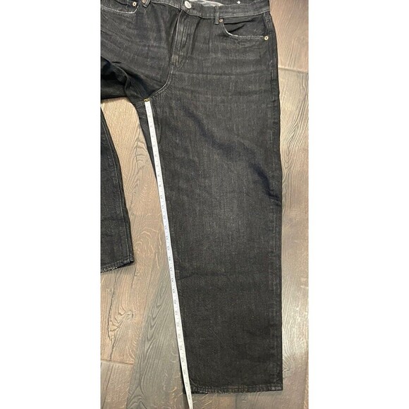 Women's American Eagle Real Good Black Jeans Straight Tapered 90s Style Size 16 - Picture 4 of 6